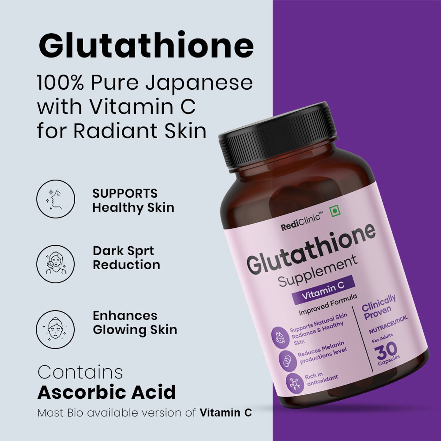 RediClinic Glutathione Tablets For Skin Whitening - Image 4
