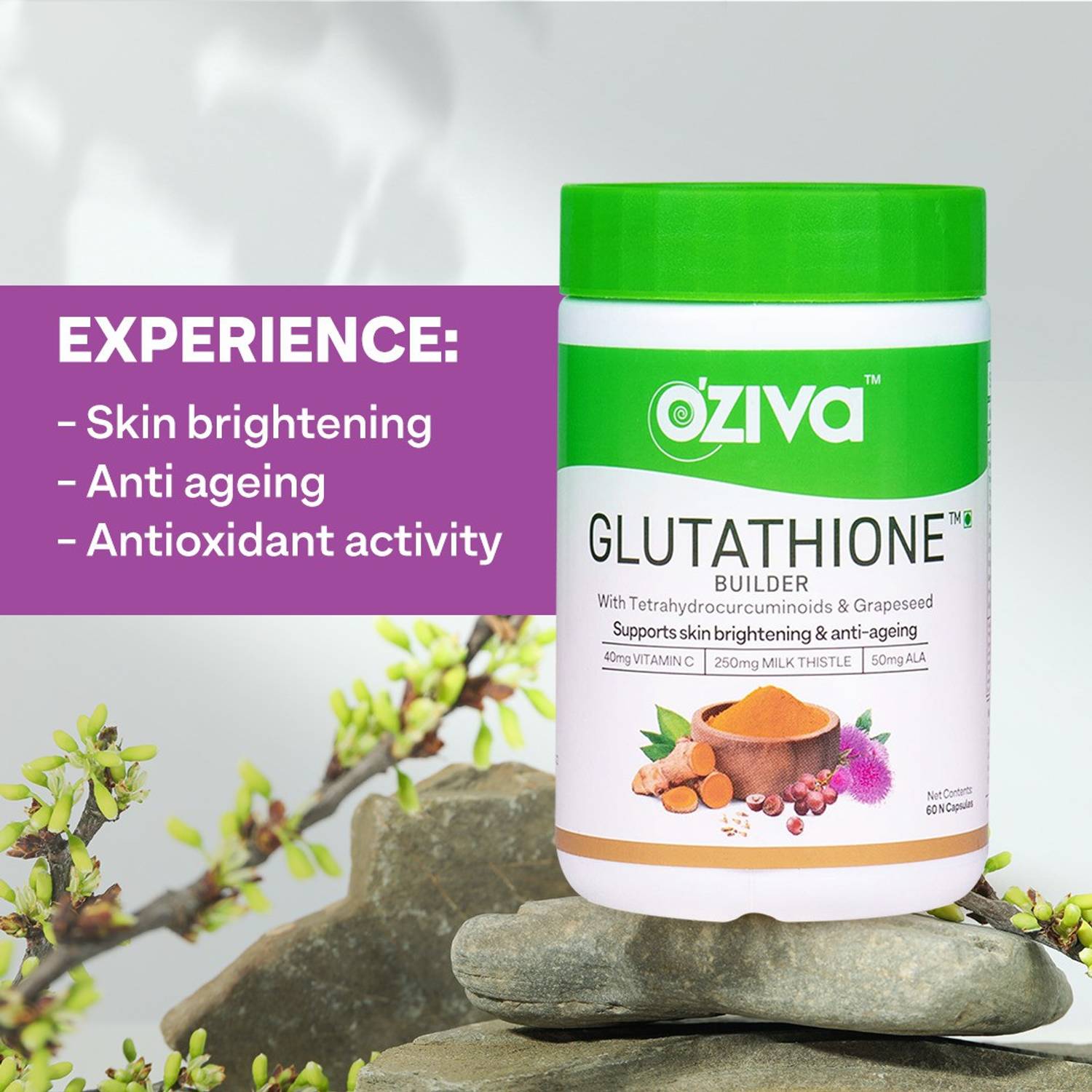 does glutathione make you poop OZiva Glutathione Builder,(ALA) Vegetarian Tablets for Skin Brightening &  Anti-Ageing Price in India