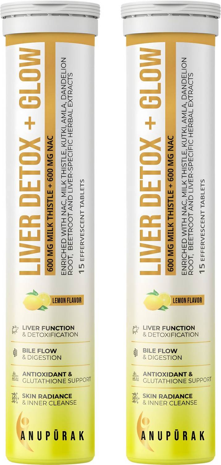 Anupurak Liver Detox Support Effervescent | NAC 600mg+ Milk Thistle | Antioxidant Support