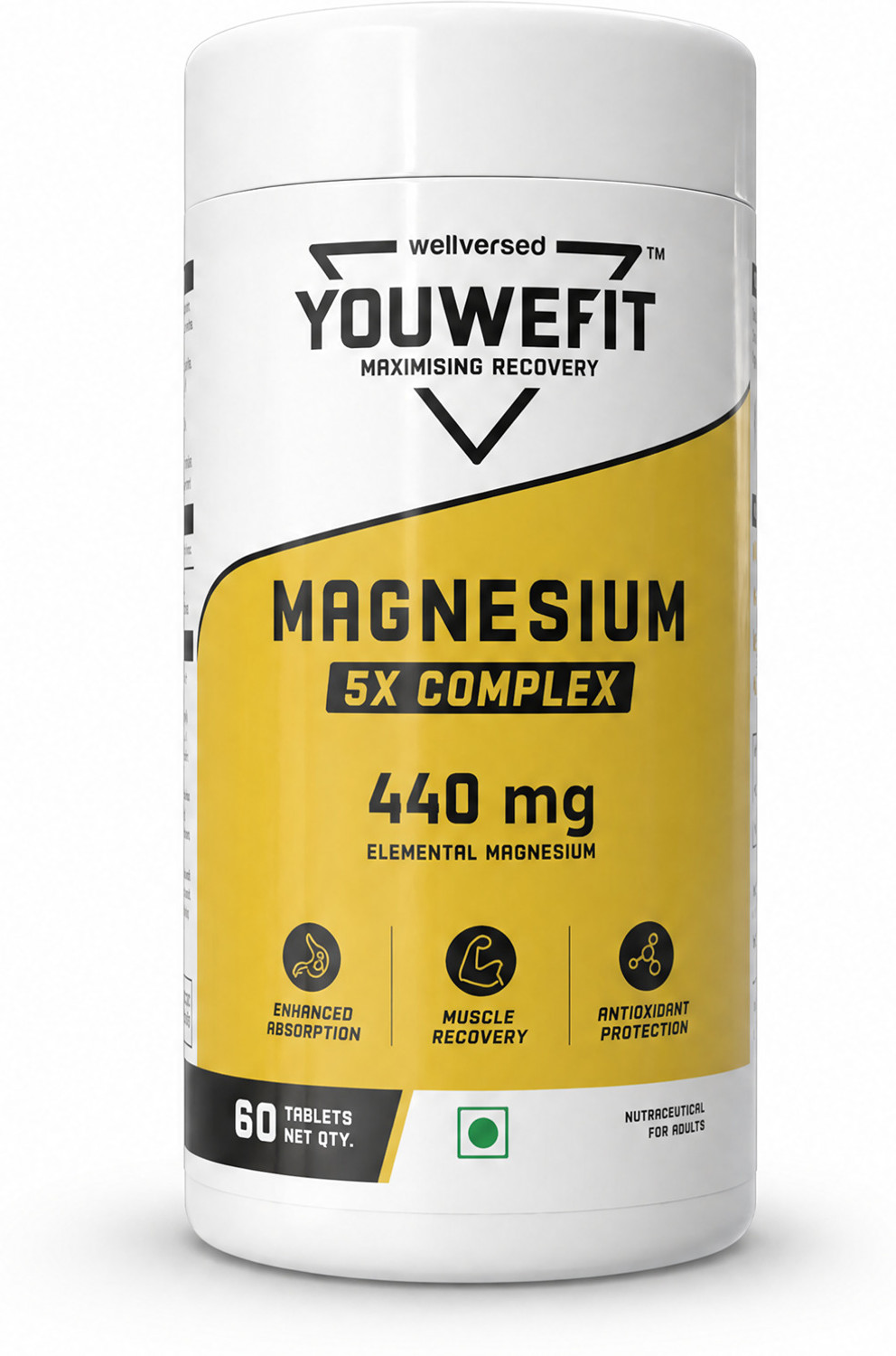 Image of YouWeFit Magnesium 5X Complex | 440mg Elemental Magnesium | Muscle Recovery