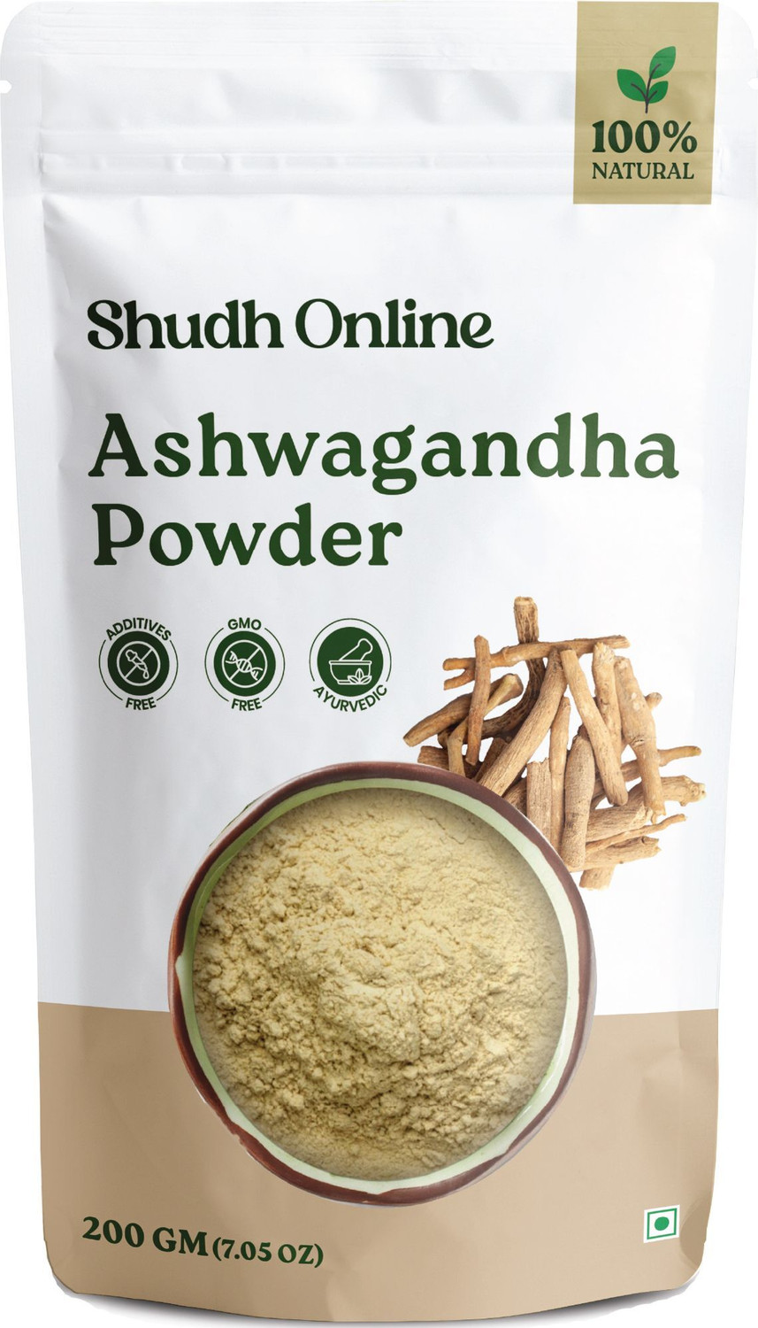 Image of Shudh Online Pure Aswagandhada Powder, Ashwagandha root, Asvagandha, Aswaghanda, Aswagandha