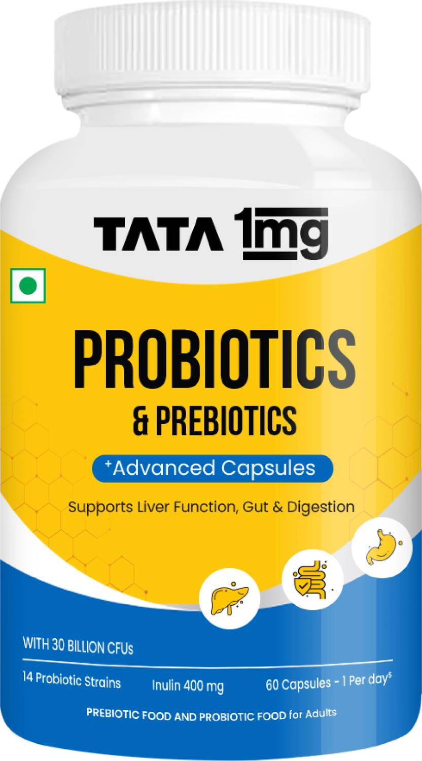 TATA 1mg Probiotics 30 Billion CFUs+ Capsule with Prebiotic Fibre