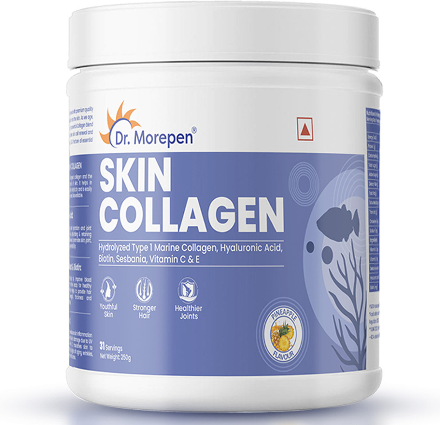 Image of Dr. Morepen Skin Collagen Powder with Biotin, Viatmin C & E |Supports Glowing & Healthy Skin