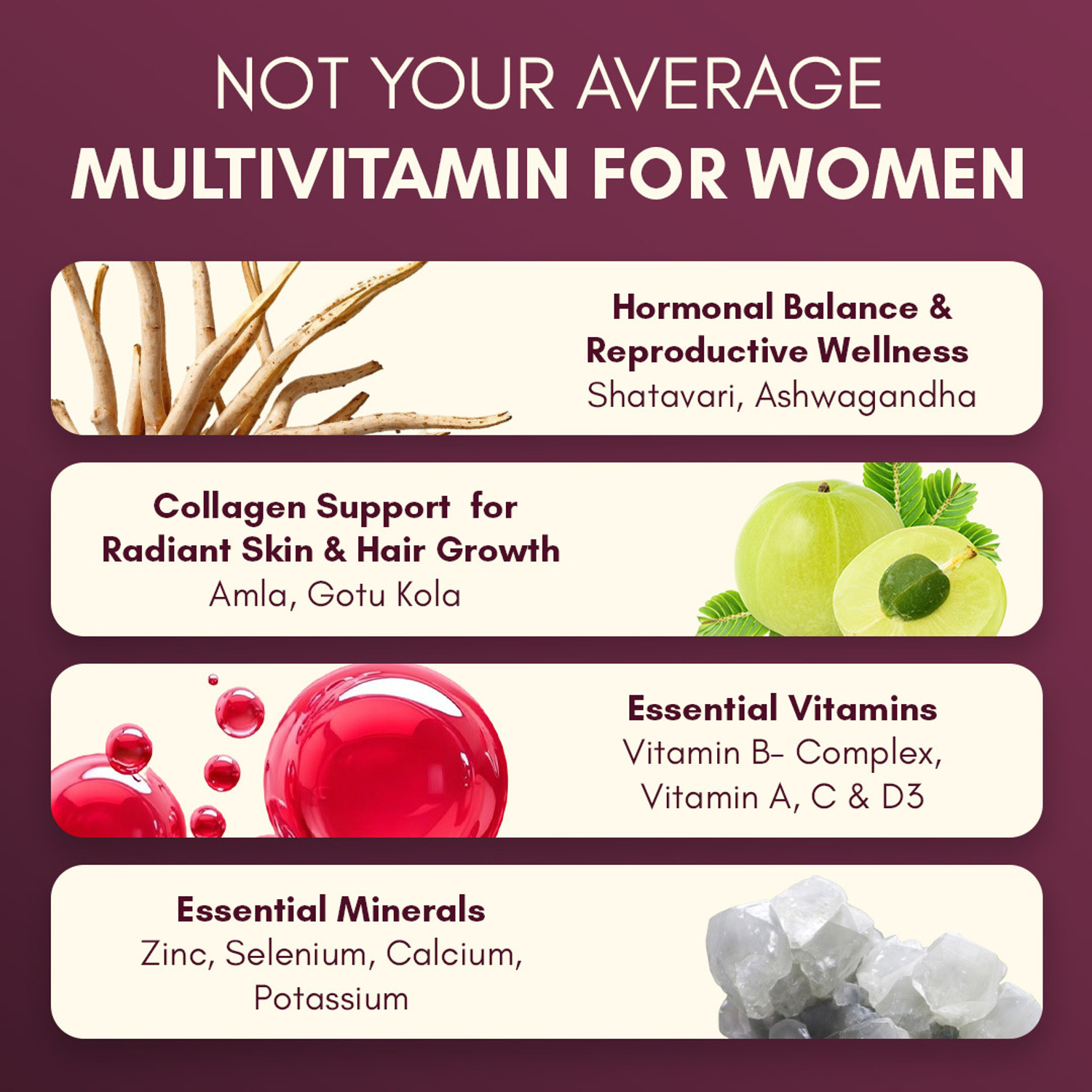 Image of Rasayanam Multivitamin for Women | Energy, Skin, Bone, Heart, Hormone & Immunity Support