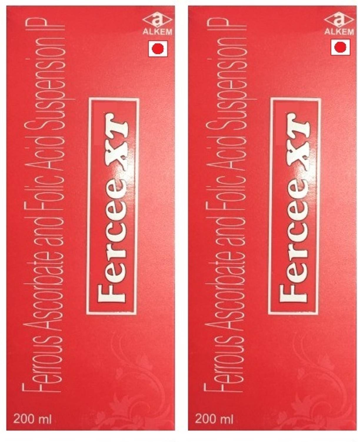 ALKEM FERCEE XT IRON SUPPLEMENT SYRUP FOR MEN AND WOMEN (2*200ML)