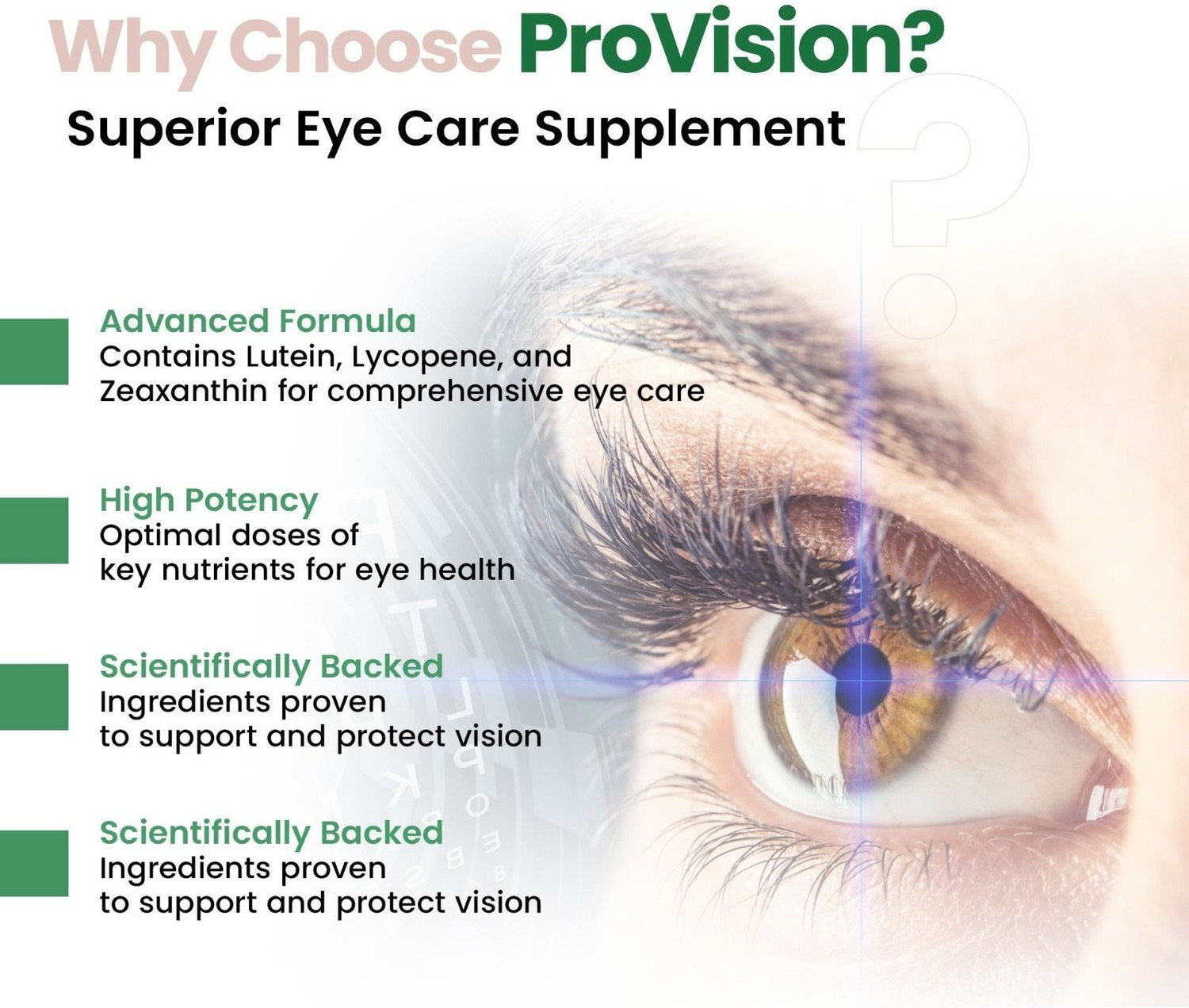 Image of Vaamveda ProVision Eye Care Supplement Lutein Zeaxanthin Eye Health Vision Support
