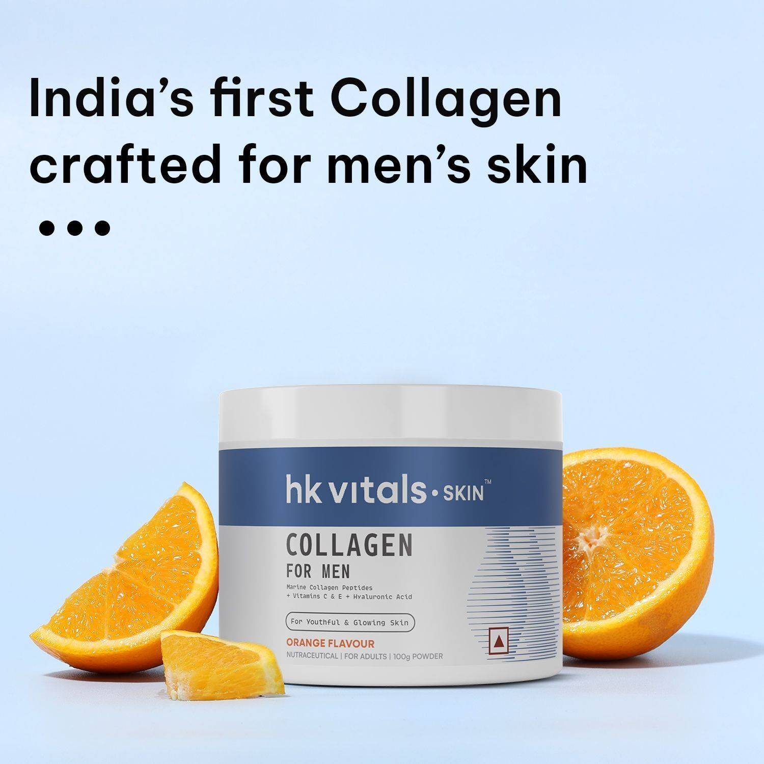 hk vitals Collagen for Men, Orange + Sipper - Image 4