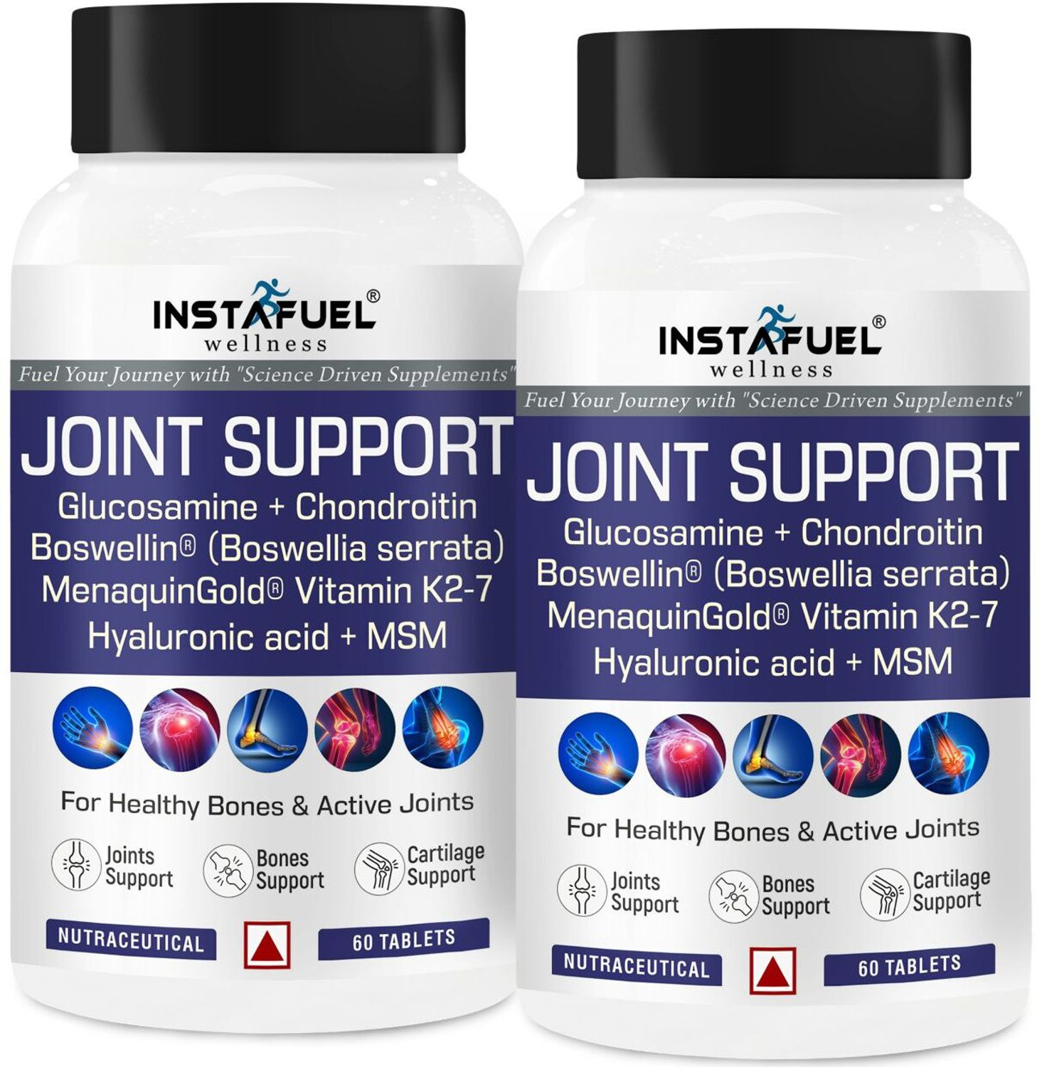 Image of INSTAFUEL Joint Support Supplement | Glucosamine Chondroitin MSM Boswellia for Flexibilty