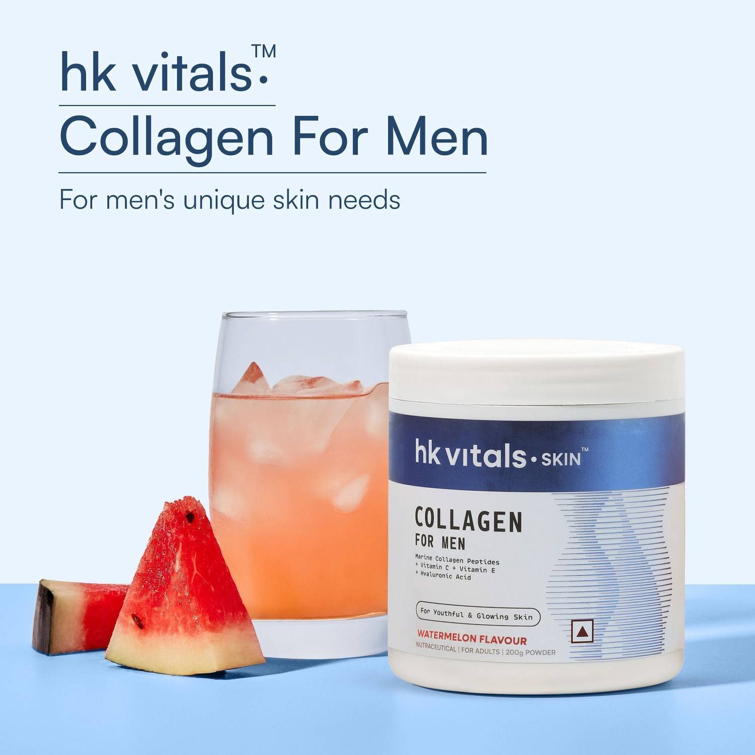 hk vitals Collagen for Men, Watermelon, 200g - Image 2