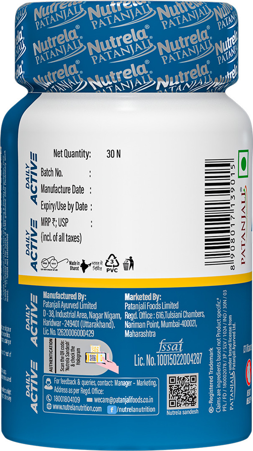 Image of NUTRELA Daily Multivitamin Veg Capsules for Men & Women | Energy & Wellness