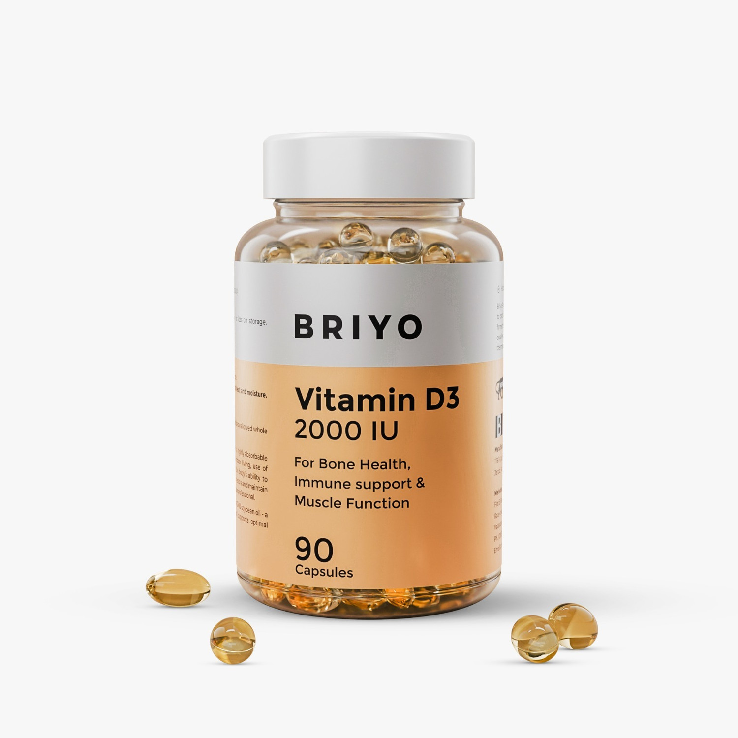 Image of BRIYOSIS Briyo Vitamin D3 2000 IU - 90 Softgels