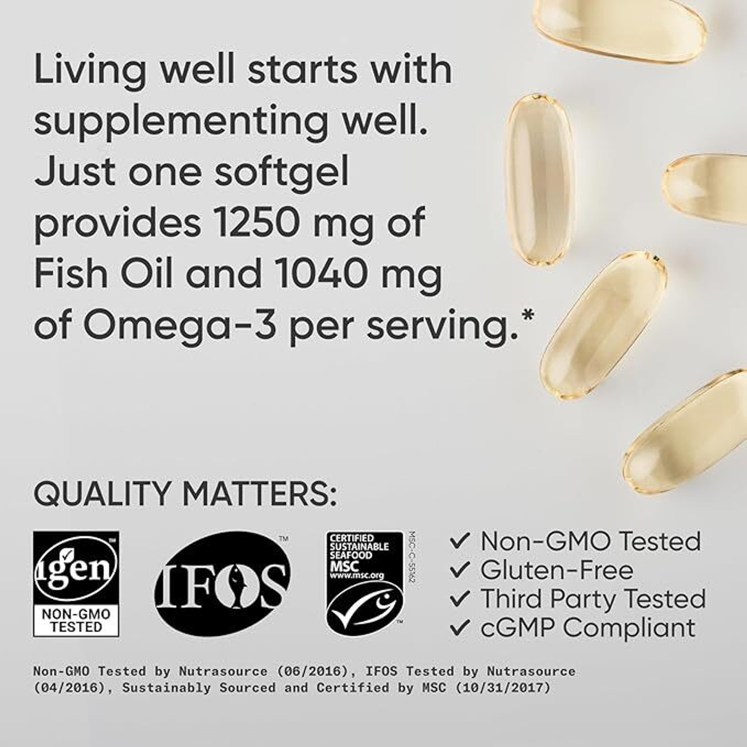 Image of Sports Research Omega-3 Fish Oil 1250mg