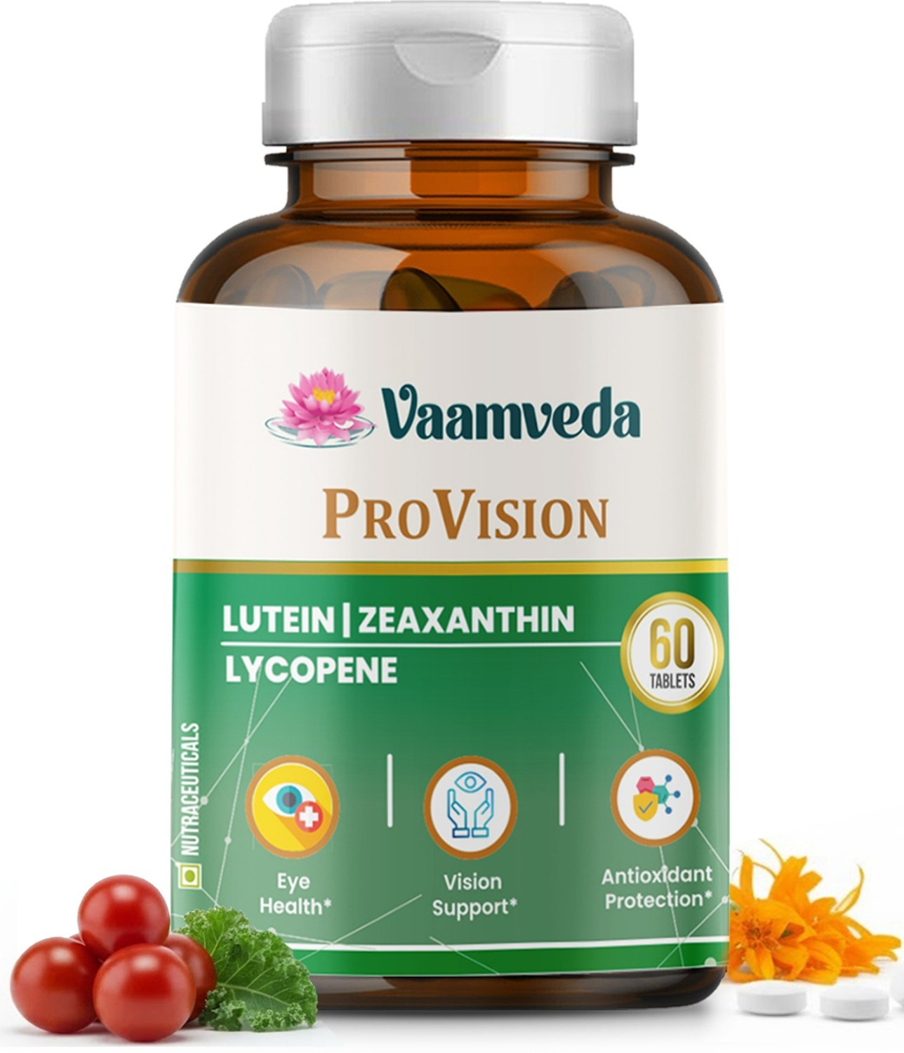 Image of Vaamveda ProVision Eye Care Supplement Lutein Zeaxanthin Eye Health Vision Support