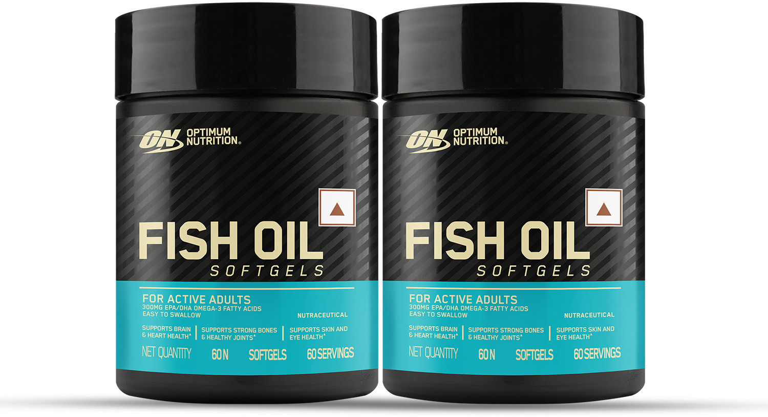 Image of Optimum Nutrition Fish Oil - 60 Capsules, 1000 mg Fish Oil, 180 mg EPA, 120mg DHA (Pack of 2) (2 x 30 Capsules)