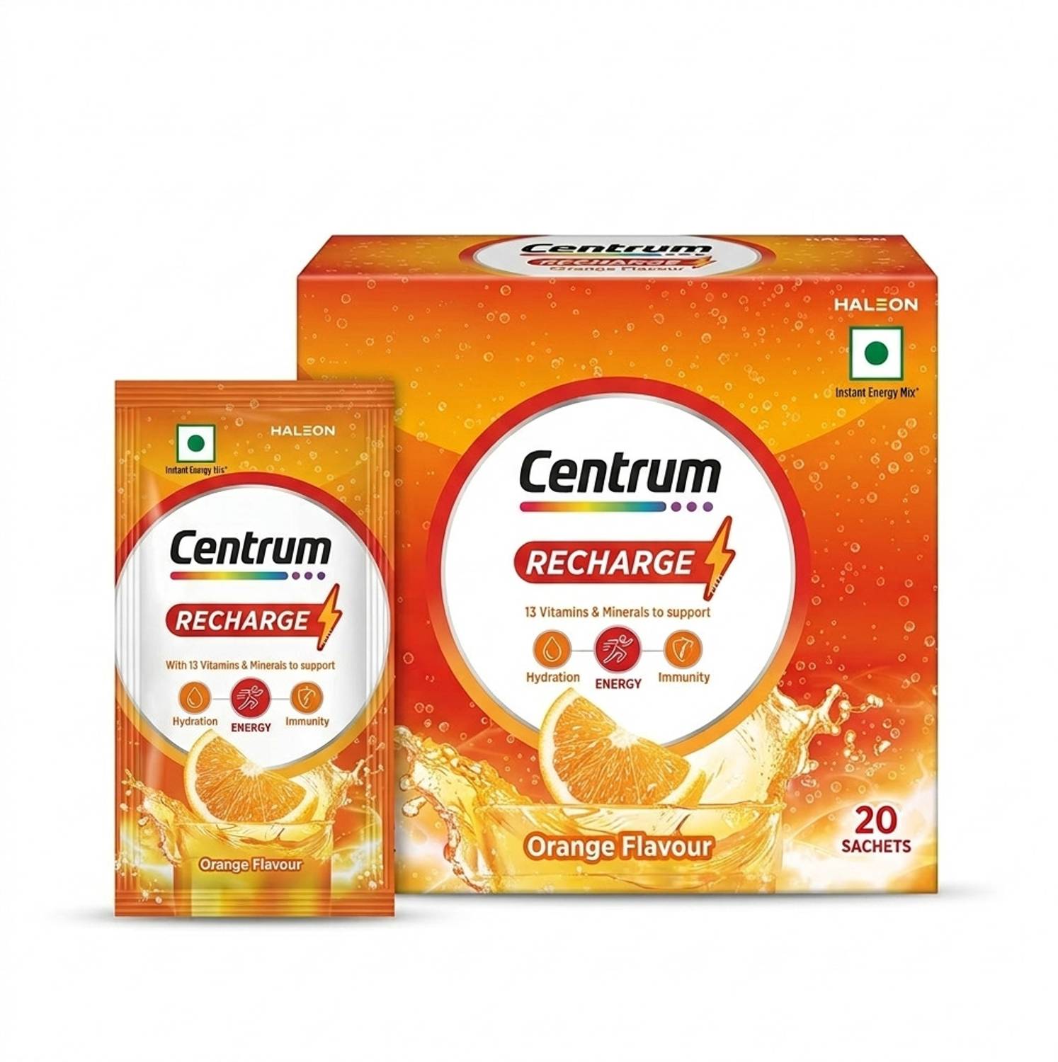 Centrum Recharge Multivitamin Drink Mix For Daily Energy & Immunity