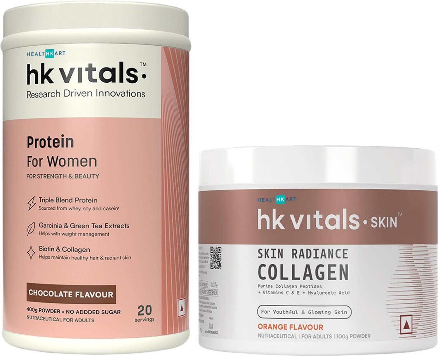 HEALTHKART hk vitals Skin Radiance Collagen Supplement, 100 g wit