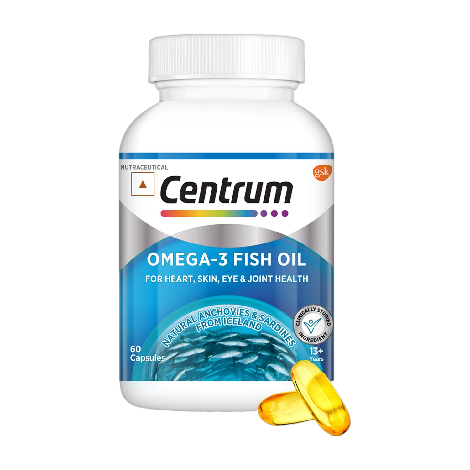 Image of Centrum Omega-3 Fish Oil with EPA & DHA to support Joint,Heart,Skin,Eye & Muscle health