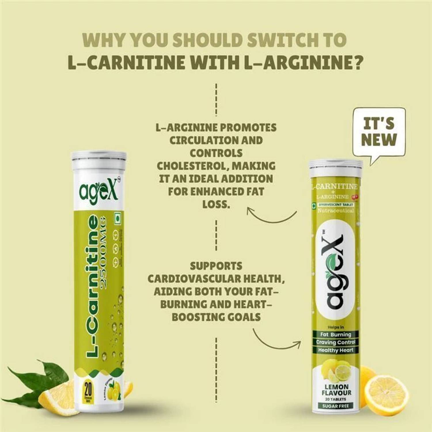 AGE-X L-Carnitine 500mg + L-Arginine 3000mg Effervescent Tablet |  Sugar-Free | Lemon Price in India - Buy AGE-X L-Carnitine 500mg + L-Arginine  3000mg Effervescent Tablet | Sugar-Free