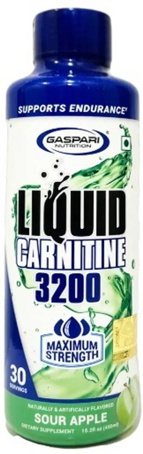 gaspari l-carnitine Gaspari Nutrition Liquid Carnitine 3200 Sour Apple Flavour 30 Serving Price  in India
