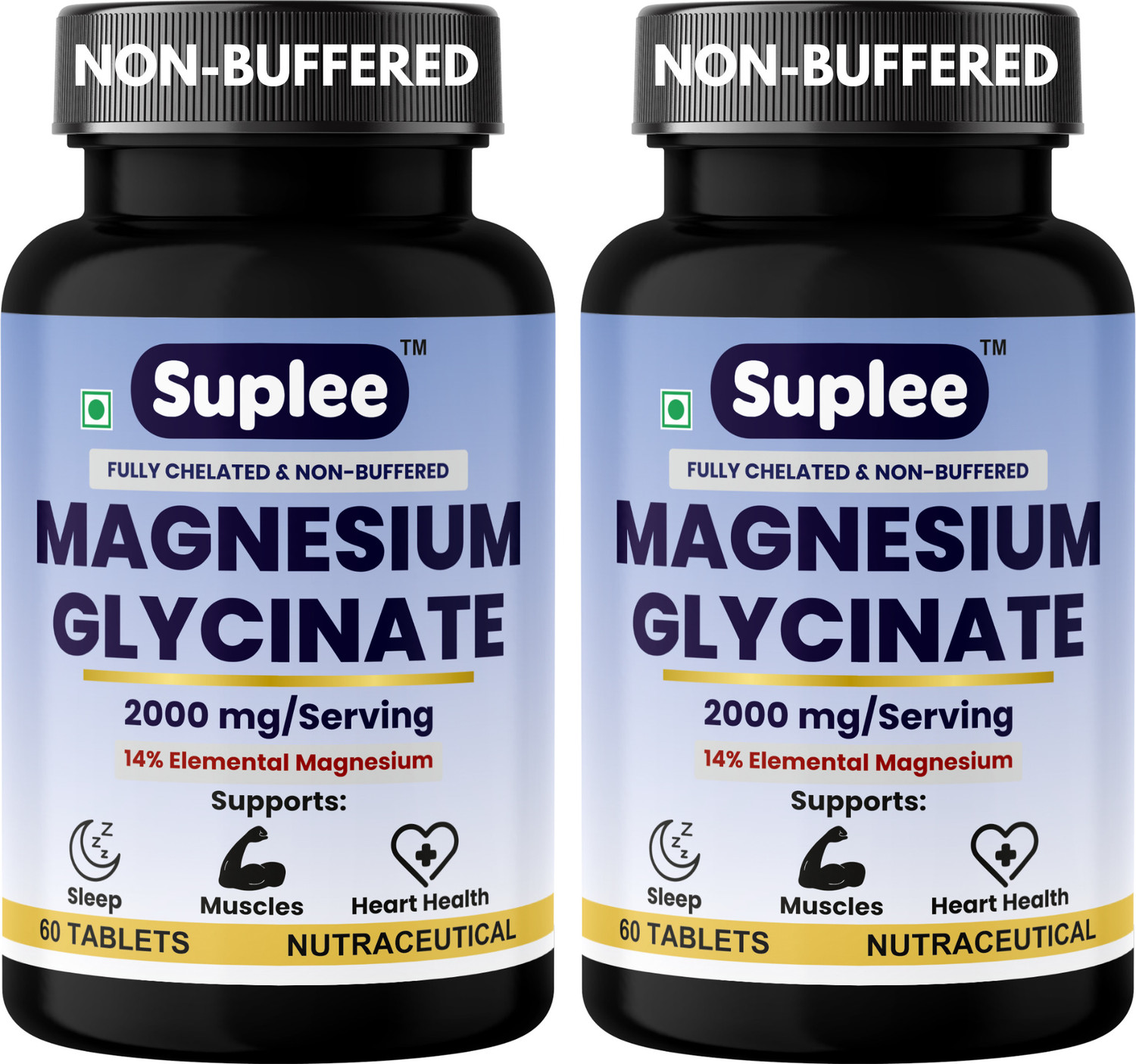 Image of Suplee Magnesium Glycinate | Non-Buffuled, No Oxide | 14.1% Elemental Mg