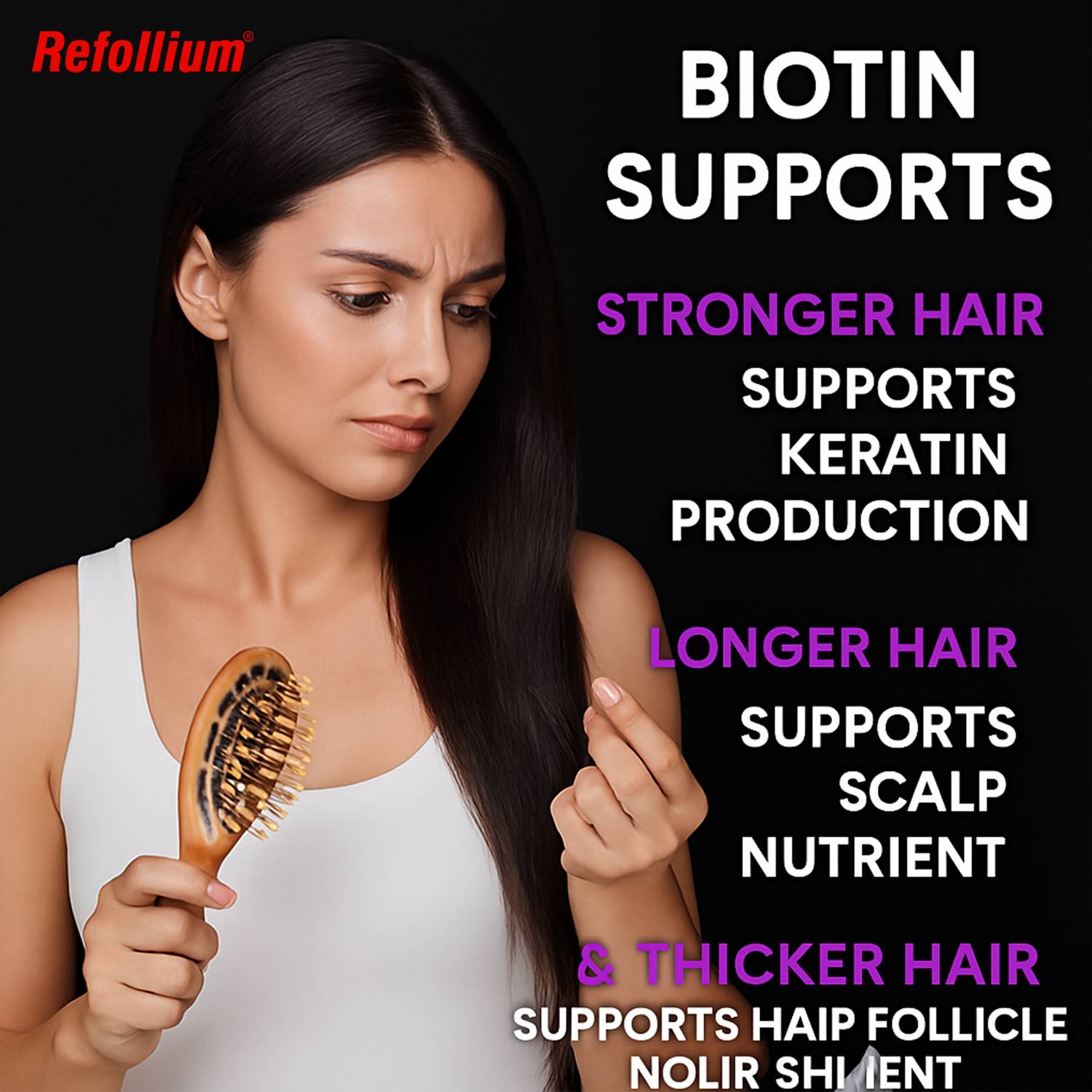 1DAILYFORMULA Refollium Biotin 10,000 mcg - Image 3