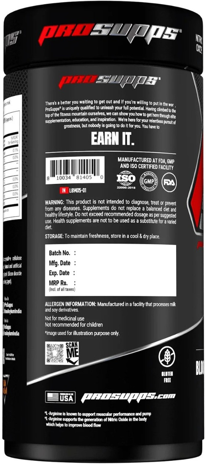 Image of PROSUPPS L-Arginine Nitrix Oxide 1000mg 120 Tablets