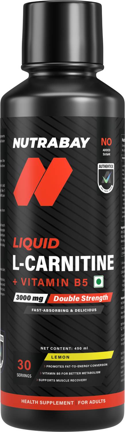 Nutrabay Pro Liquid L-Carnitine 3000mg (Double Strength) with Vitamin B5, Fat loss, Lemon Price in India Nutrabay Pro Liquid L-Carnitine 3000mg (Double Strength) with Vitamin B5, Fat loss, Lemon Price in India