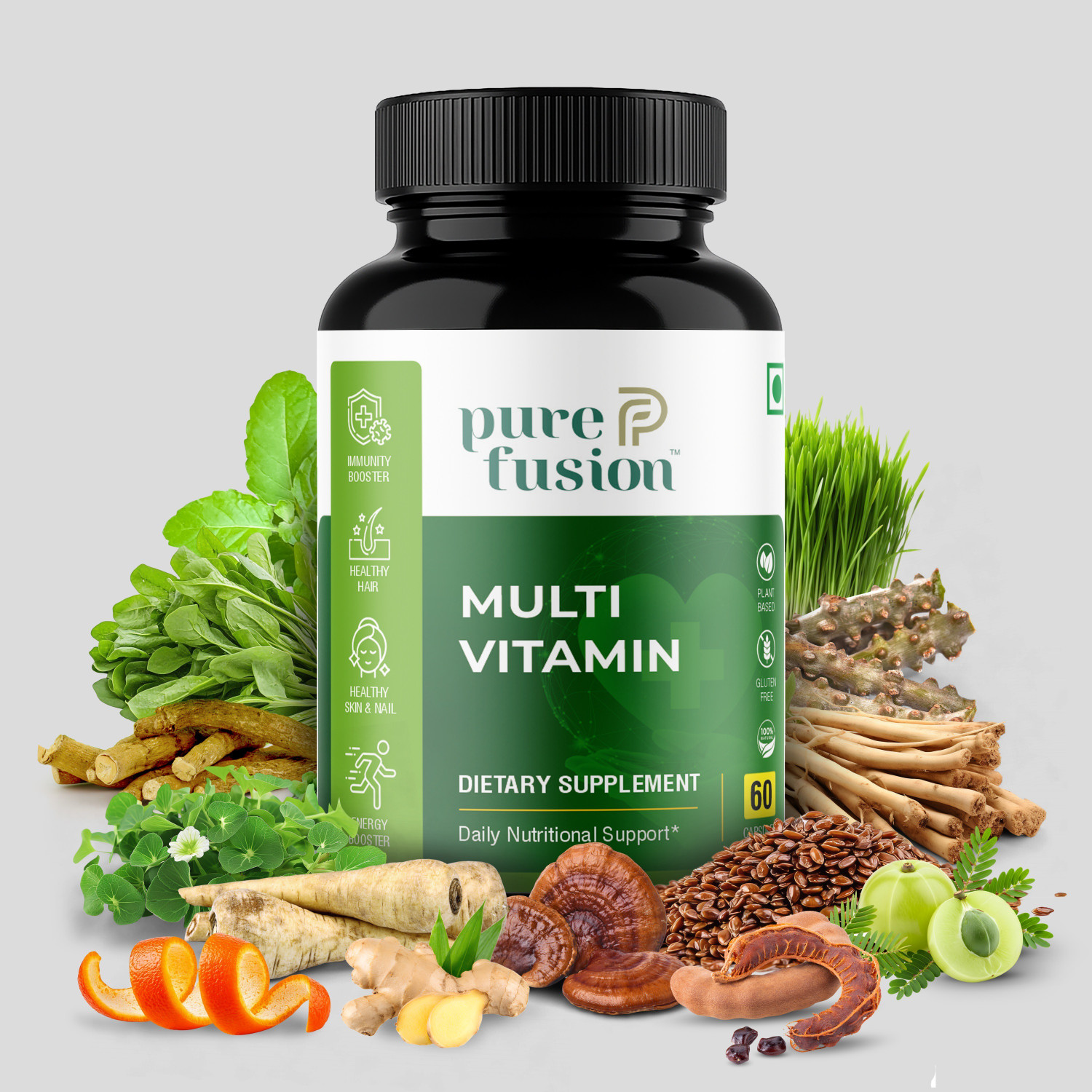 Image of PUREFUSION Multivitamin Capsules for Men & Women Daily Nutrition and Energy Support