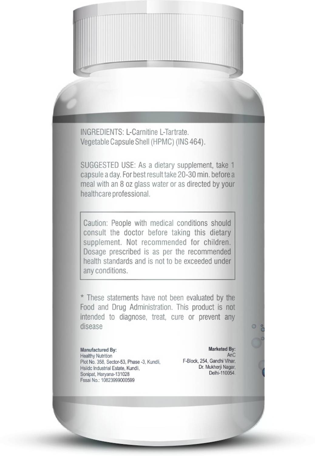 l carnitine what is it good for Nutricost Acetyl Lcarnitine Hci (Alcar) 100 Grams Per Container 1G Per  Serving Nongmo Gluten Unflavored main image 0