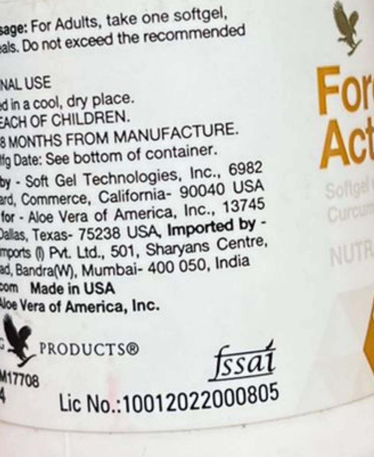 Forever Living Forever active HA Softgel with hyaluronic Acid 