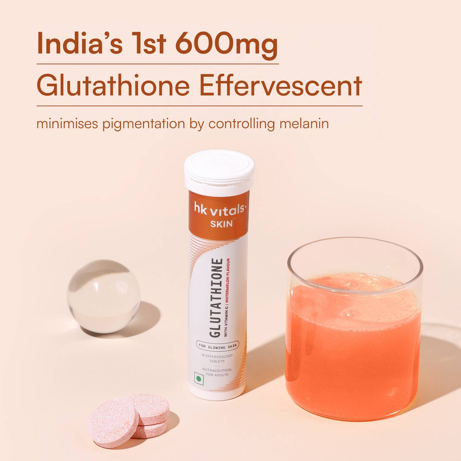 hk vitals Glutathione Effervescent, Watermelon - Image 4