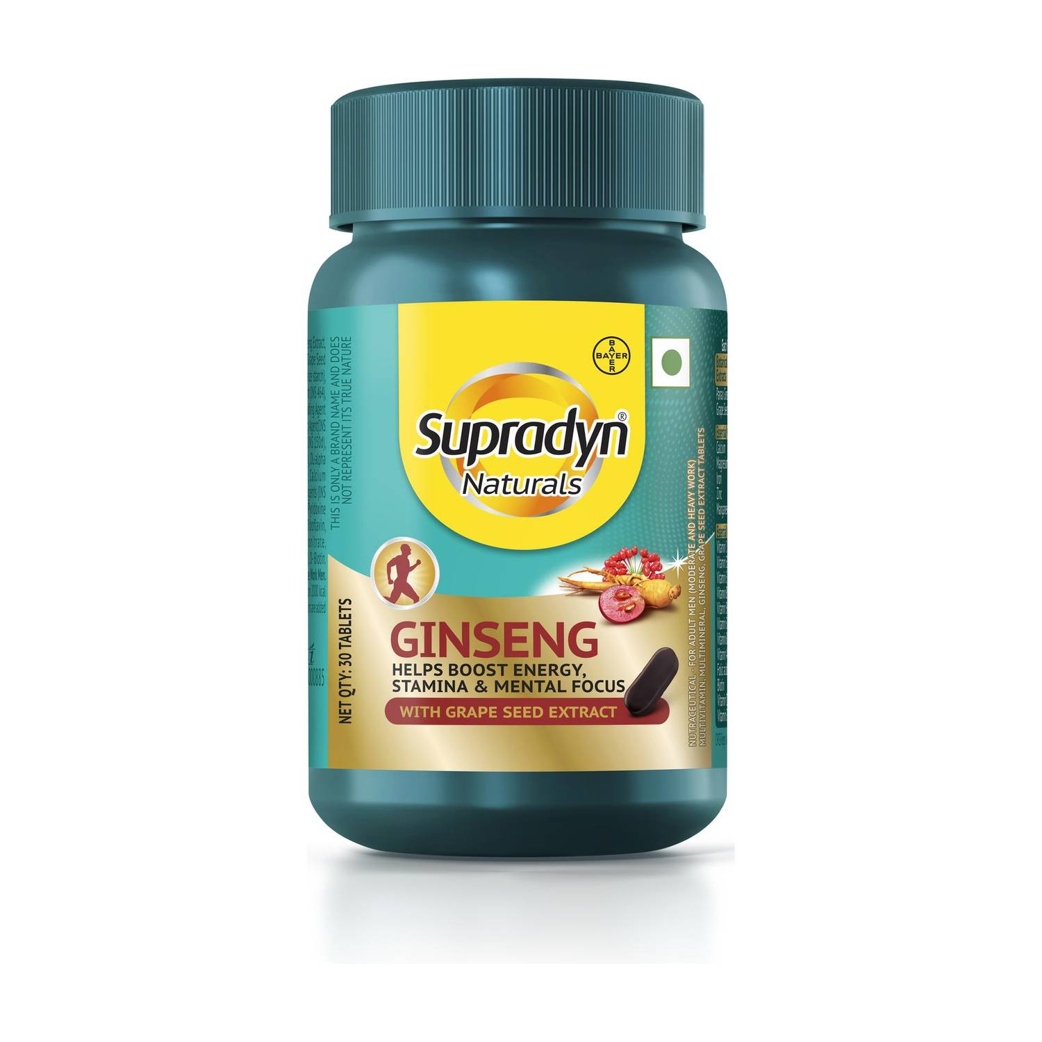 Supradyn Naturals Ginseng Multivitamin For Men For Energy, Stamina and Mental Focus