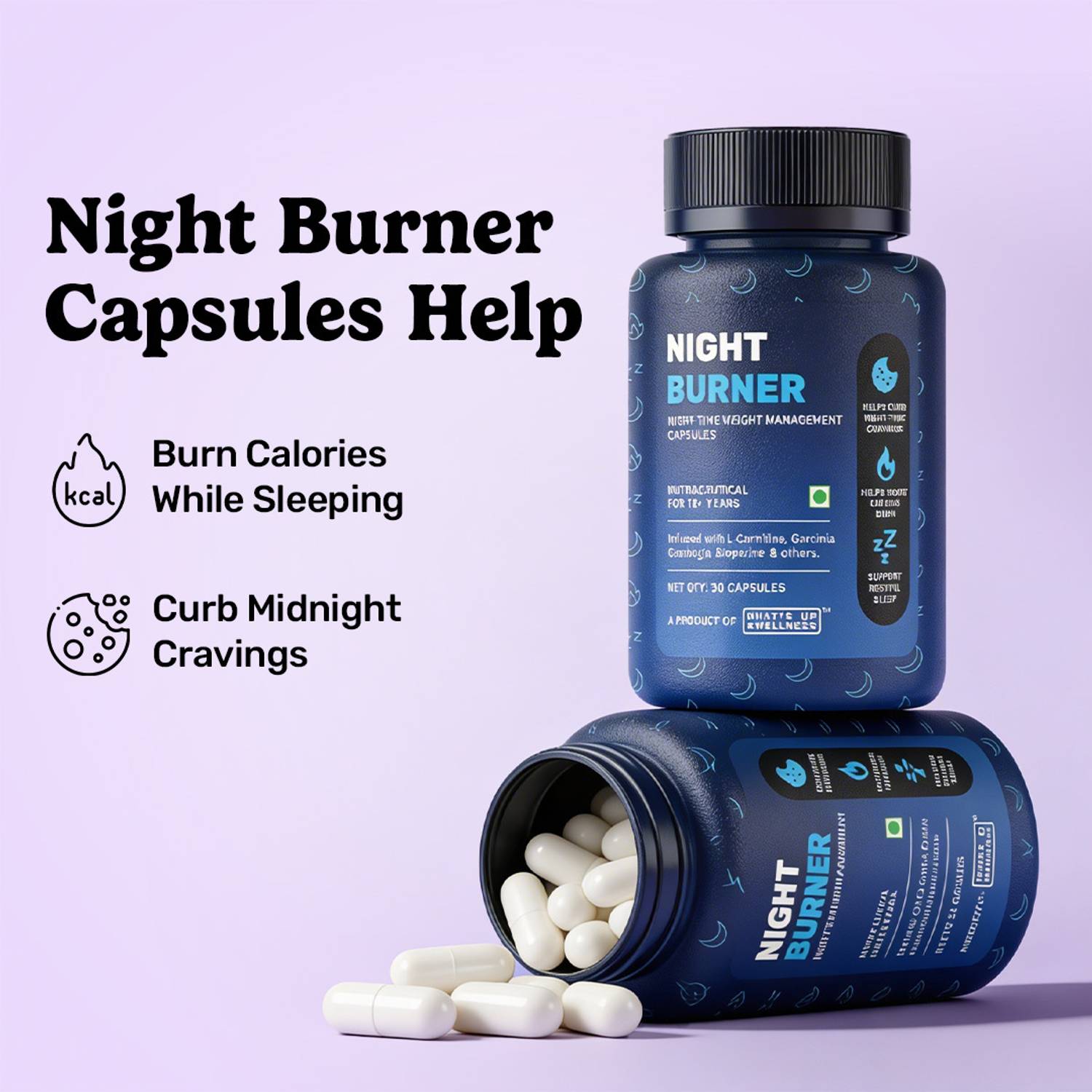 l carnitine night L-Carnitine 3000mg Supplement for Fat Metabolism What's Up Wellness Night Burner