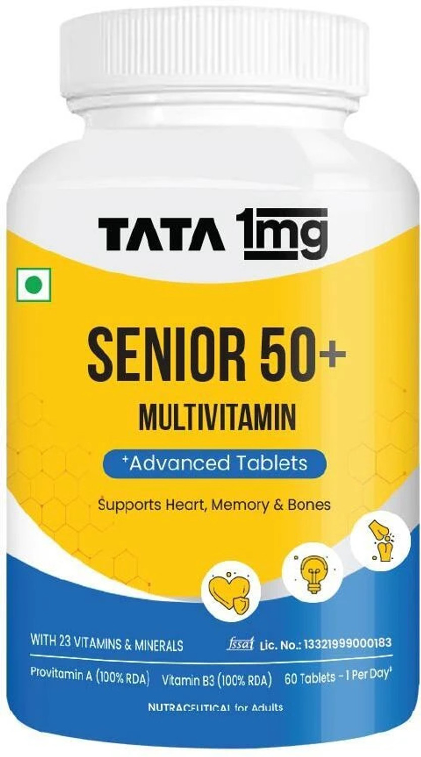 Image of TATA 1mg Senior 50+ Multivitamin & Multimineral Veg Tablet