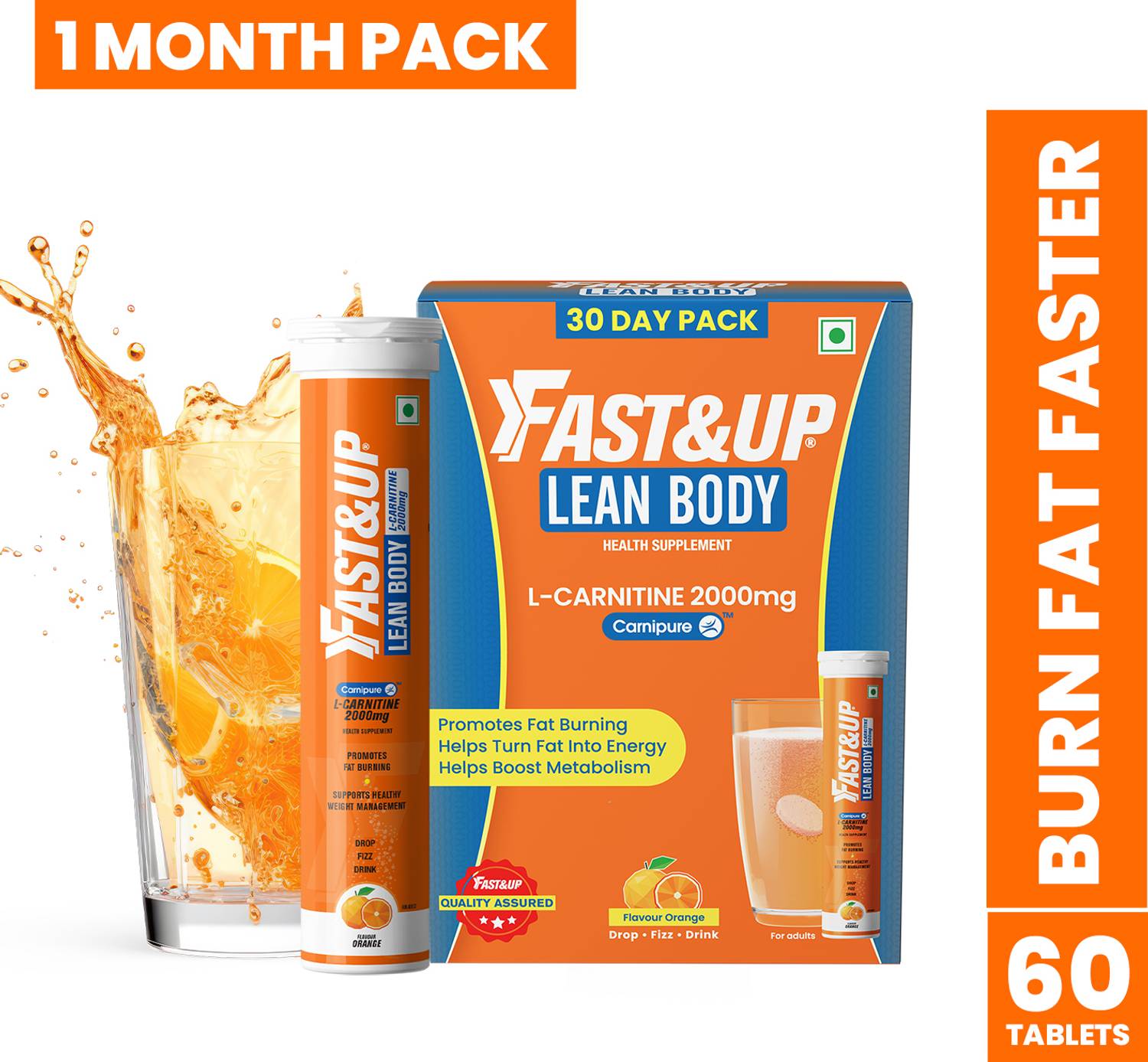 FAST&UP L-Carnitine Lean Body - Helps Convert Fat into Energy, 2000 mg  Carnipure TM Price in India - Buy FAST&UP L-Carnitine Lean Body - Helps  Convert Fat into Energy, 2000 mg Carnipure