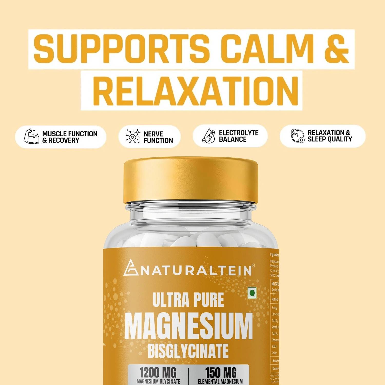 Naturaltein Magnesium Glycinate 1200mg - Image 4