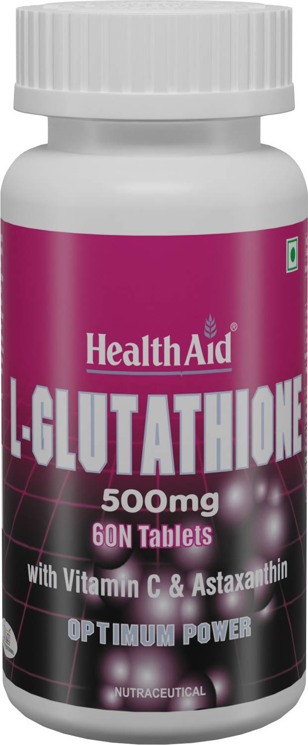 HealthAid L Glutathione 500 mg Vitamin C & Astaxanthin for Skin Glow &  Antioxidant Defense Price in India