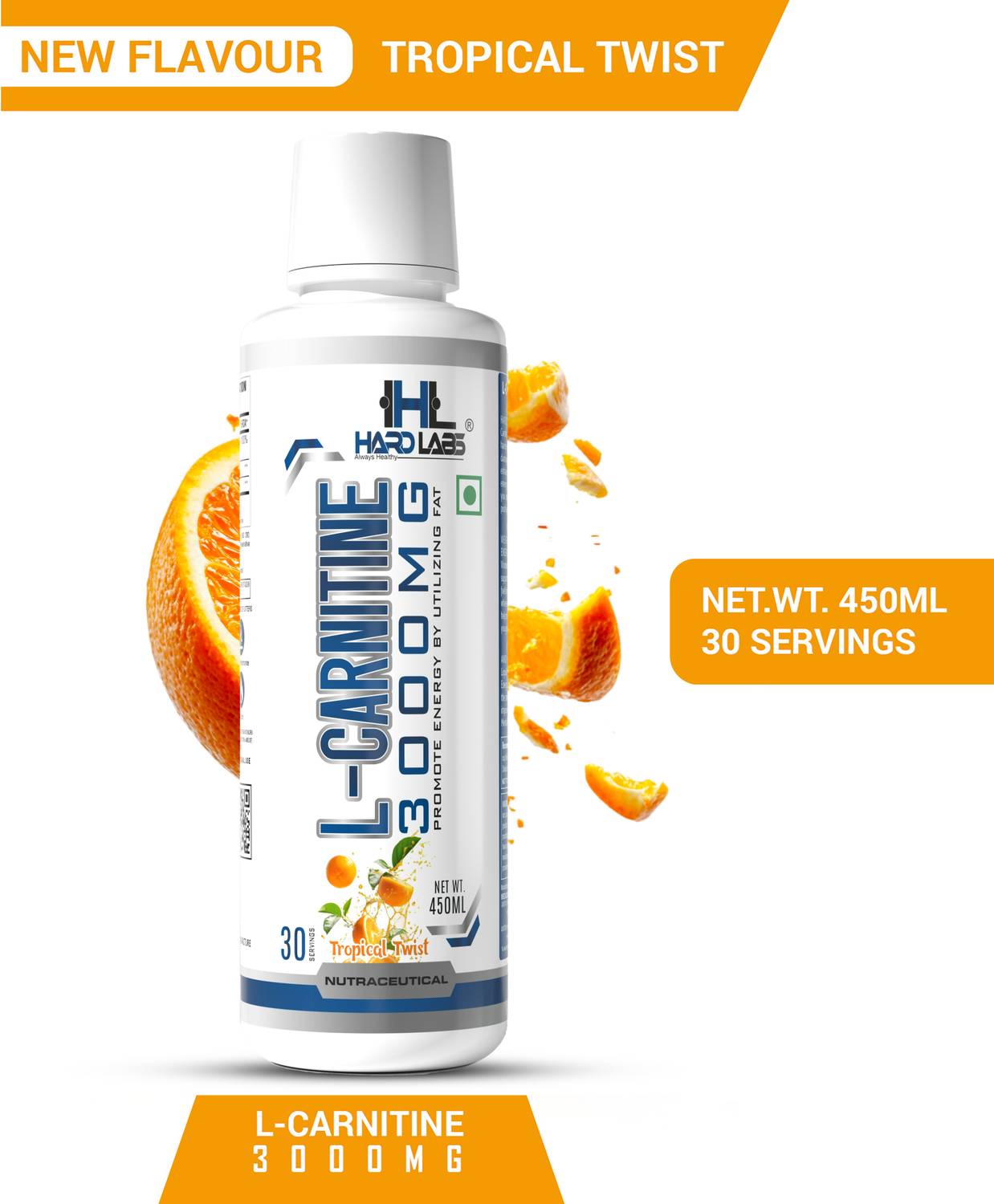 HARD LABS L- CARNITINE ORANGE 3000Mg Price in India