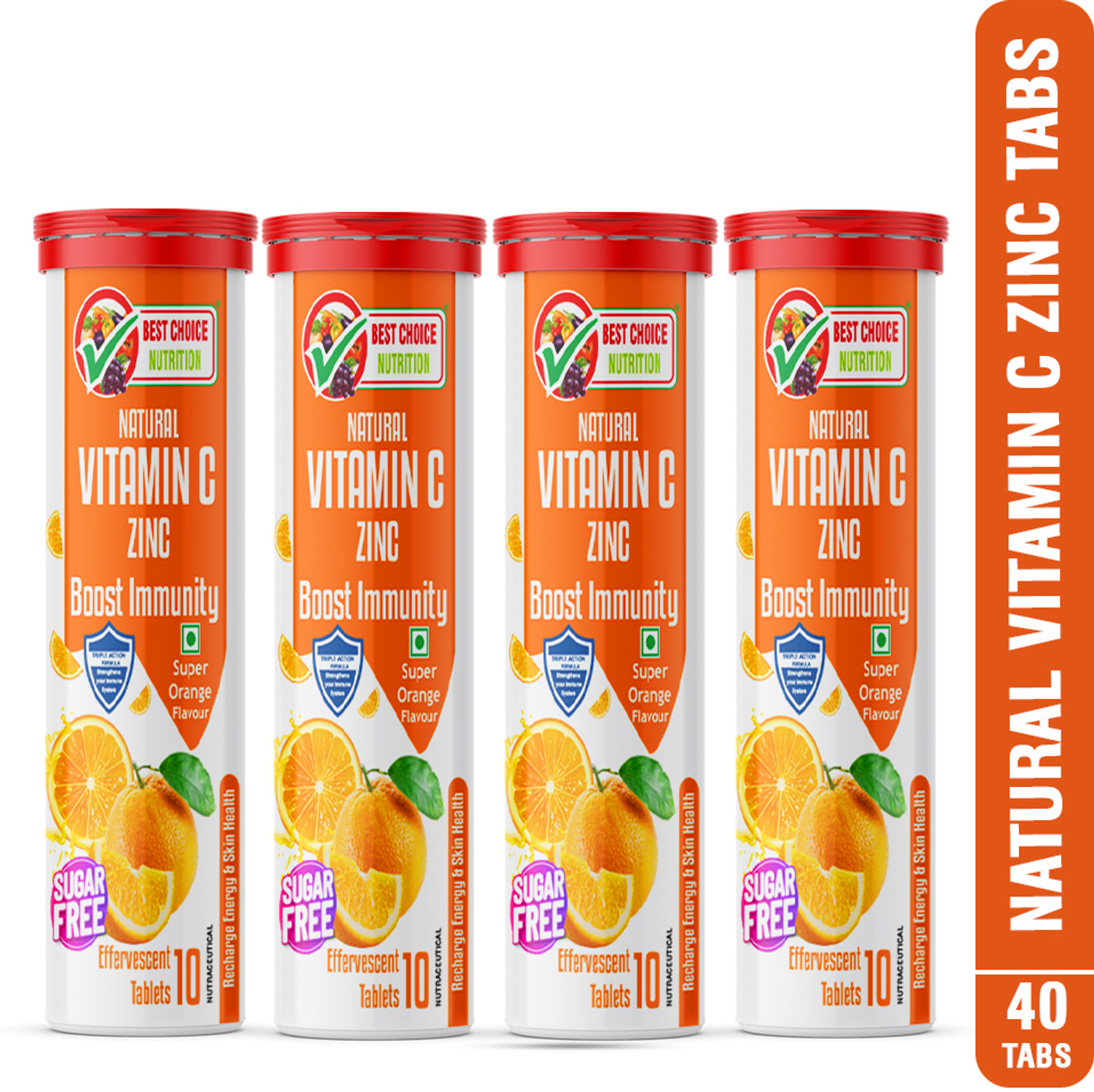 Image of BEST CHOICE NUTRITION Vitamin C Effervescent Tablets | Amla Extract & Zinc for Daily Immunity & Skin