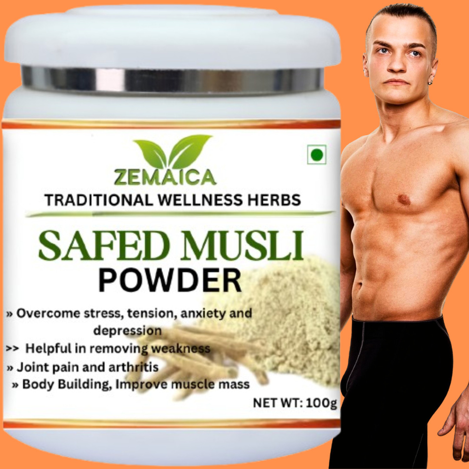 Image of ZEMAICA Safed Musli Organic Safed Musli Powder