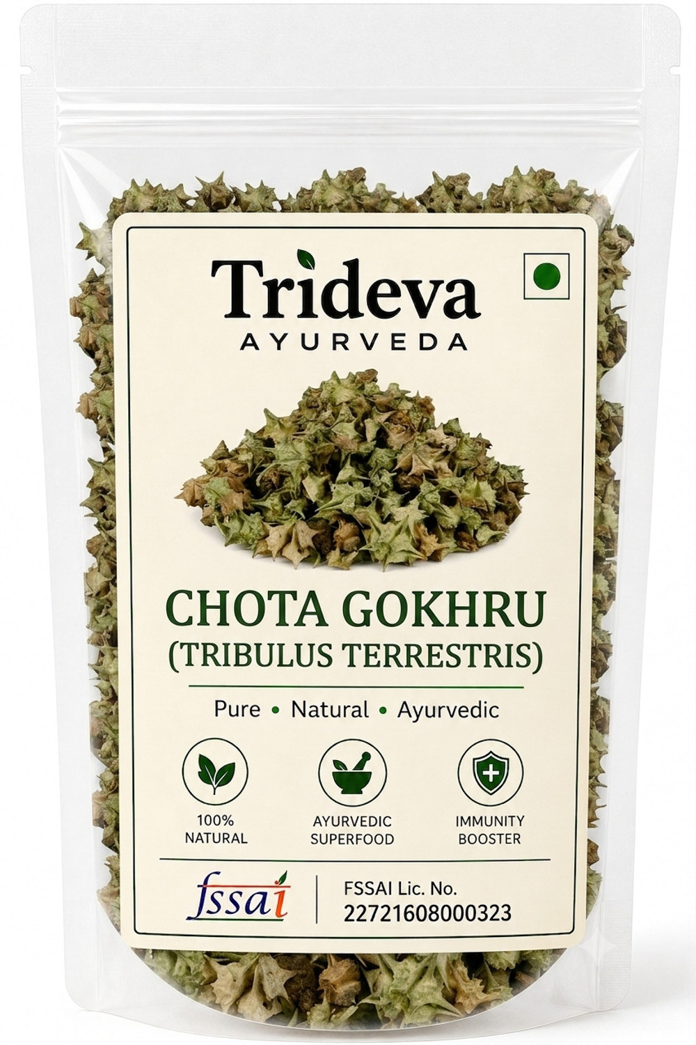 Image of TRIDEVA AYURVEDA Gokhru Chota Raw | Tribulus Terrestris Seeds | Small Caltrops