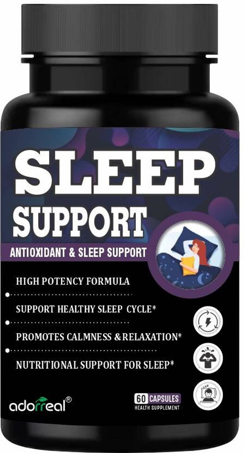 Adorreal Sleep Support with Melatonin, B6, and Tagar for Better Sleep
