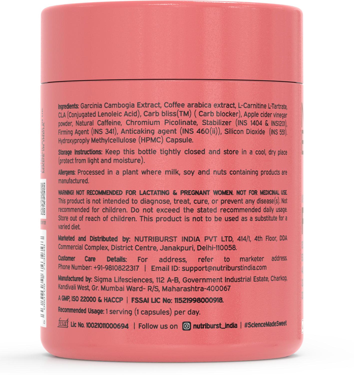 Image of Nutriburst Fat Burn Tablets Weight Management with Garcinia Green Coffee & Carnitine