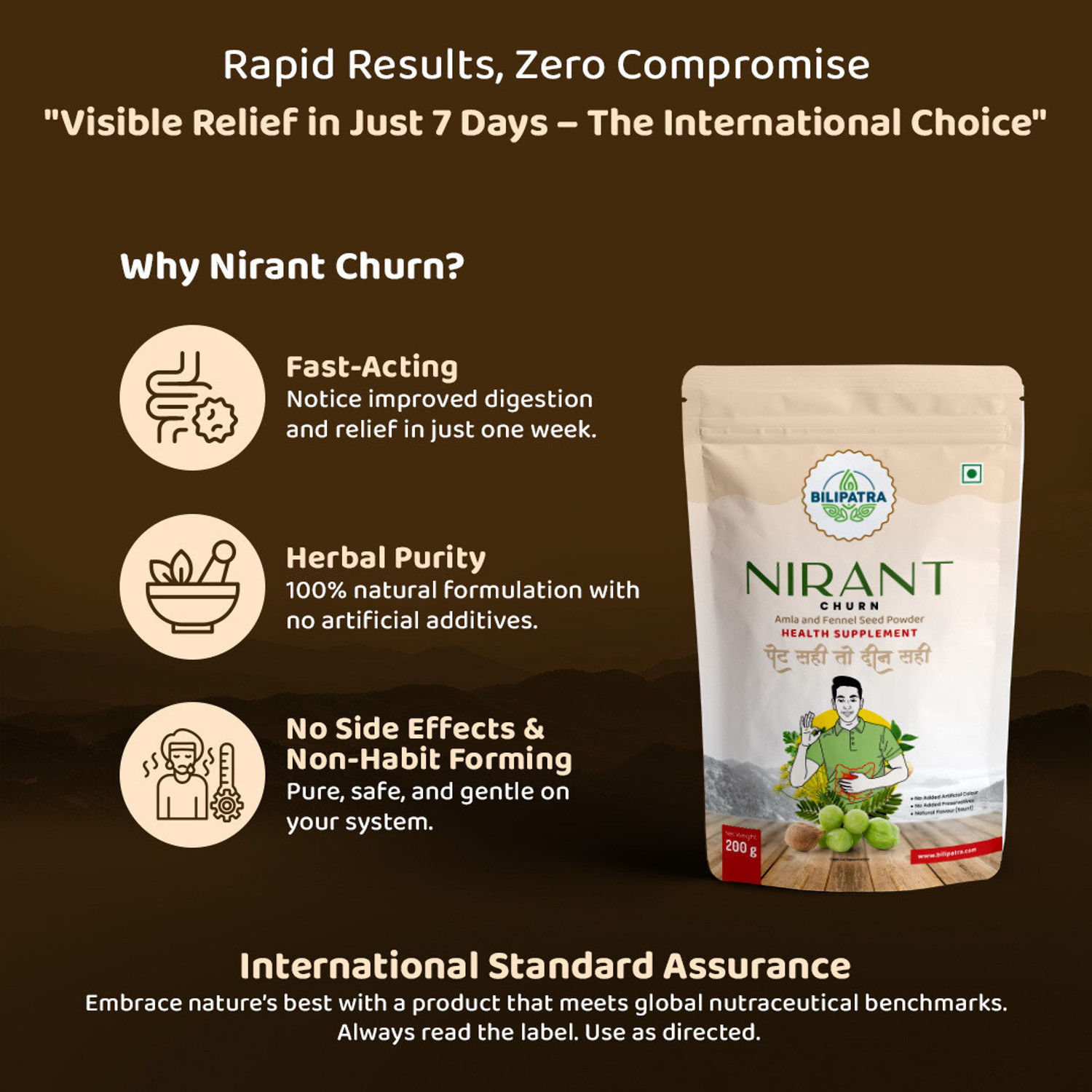 Image of VRAJ PRACHIN AYURVED CHIKITSA KENDRA Nirant Churna Constipation & Gas Relief Plant Based Natural Laxative