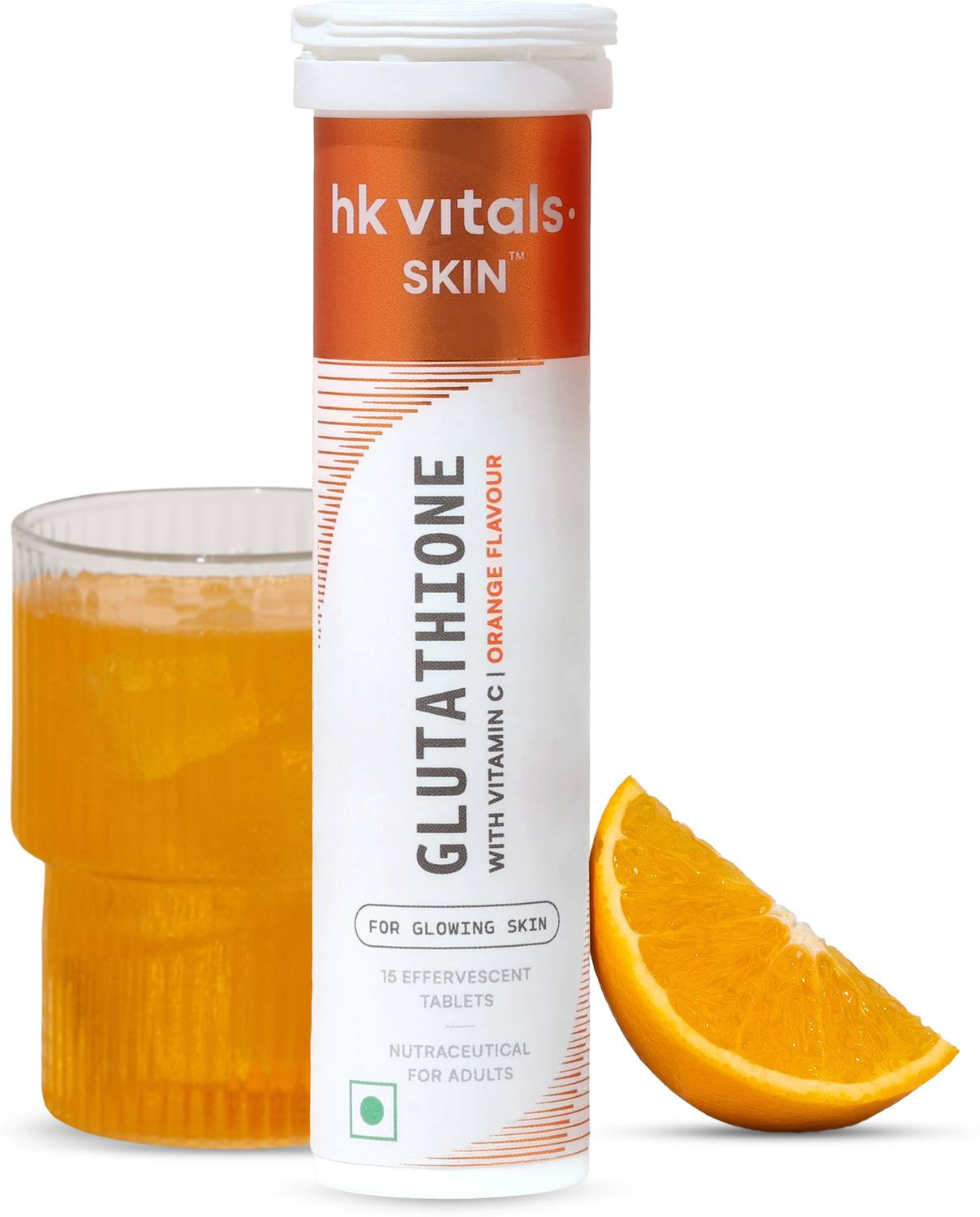 hk vitals Glutathione Effervescent, Orange - Image 1