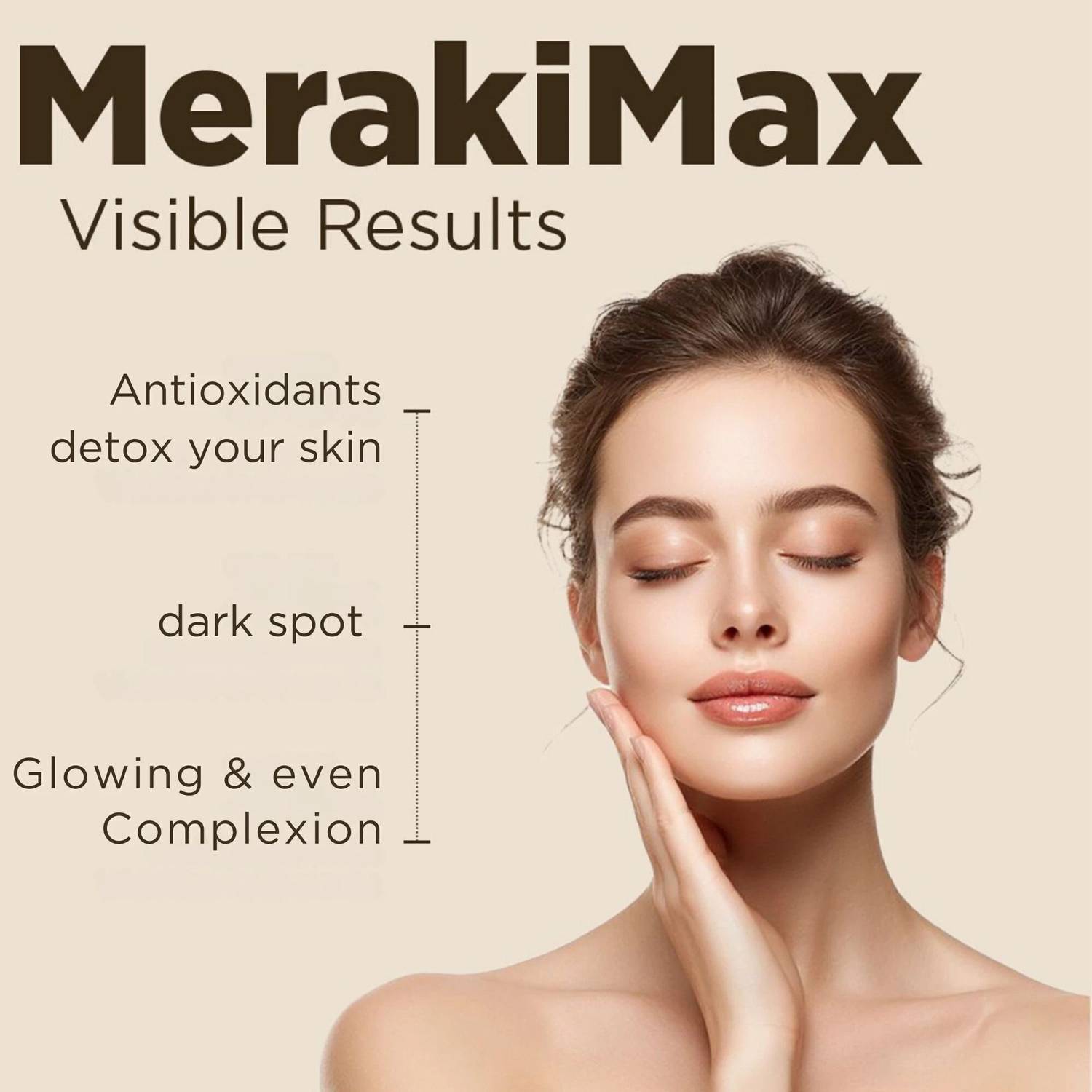 Meraki Max L-Glutathione Skin Glow Vit C&E| Anti Ageing|For Hair,Acne,Detox Price in India