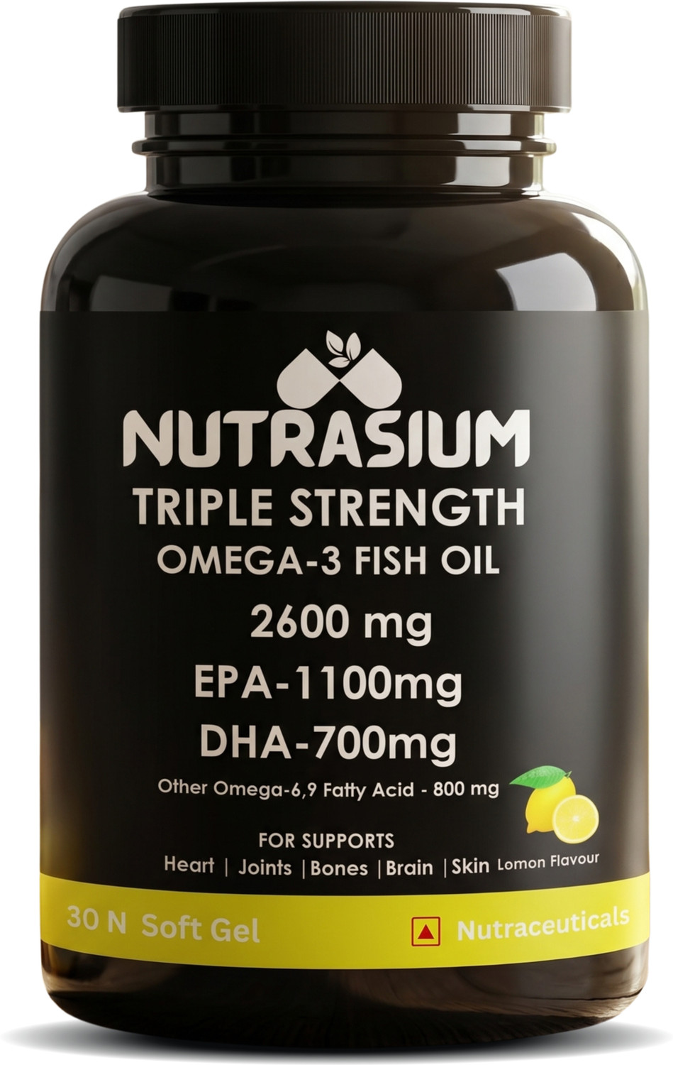 Image of NUTRASIUM Triple Strength Omega-3 Fish Oil | For Support Heart, Joint, Skin, Eyen Health.