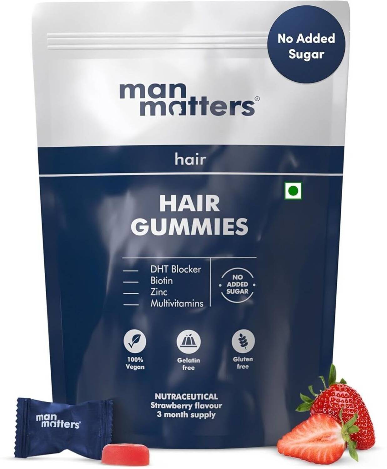 Man Matters Biotin Hair Gummies 60 Count - Image 1