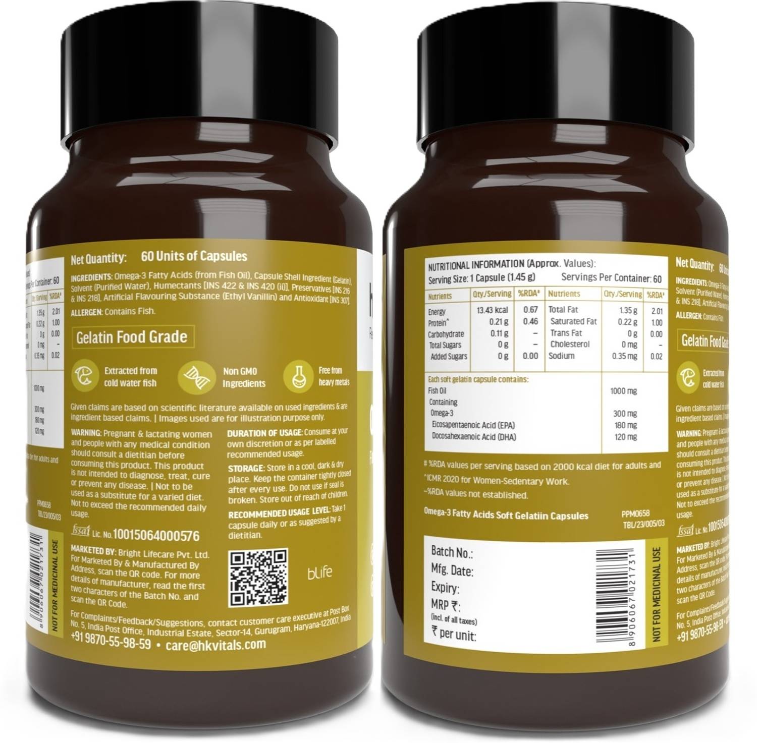 hk vitals Omega 3 + Multivitamin + Calcium, Magnesium & Zinc - Image 5