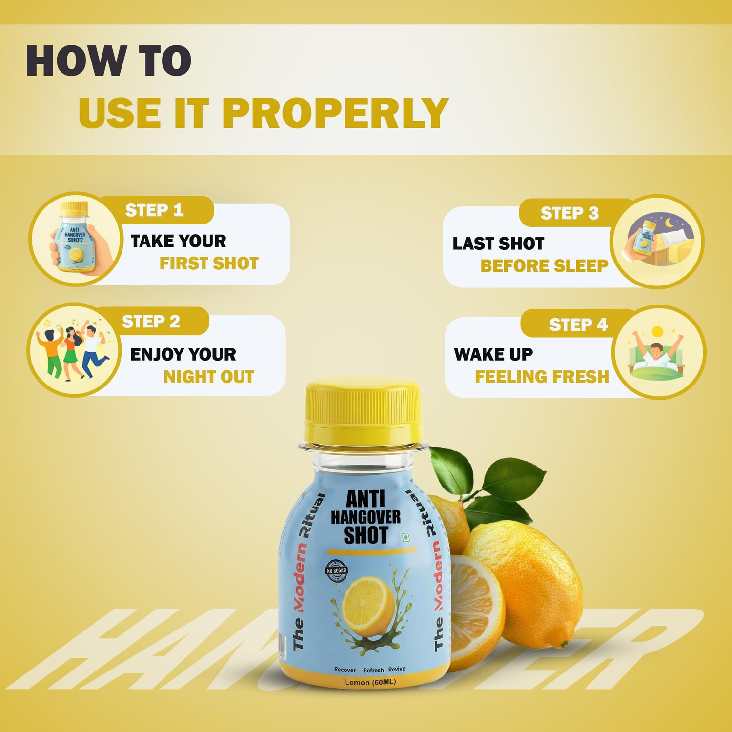 Image of The Modern Ritual Anti Hangover Shots -Ready-to-Drink Fast Recovery Support for Headache